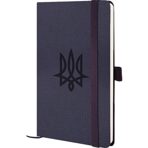 Книга записная Axent Partner Soft Skin Tryzub 8616-02-3-A, 125x195 мм, 96 листов, клетка, синяя