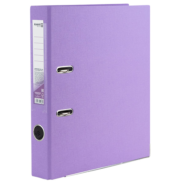 Папка-реєстратор Axent Delta D1713-36C, одностороння, A4, 50 мм, зібрана, Pastelini, бузкова