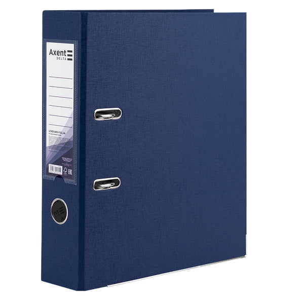 Папка-регистратор Axent Delta D1714-12P, односторонняя, A4, 75 мм, разобранная, темно-синяя