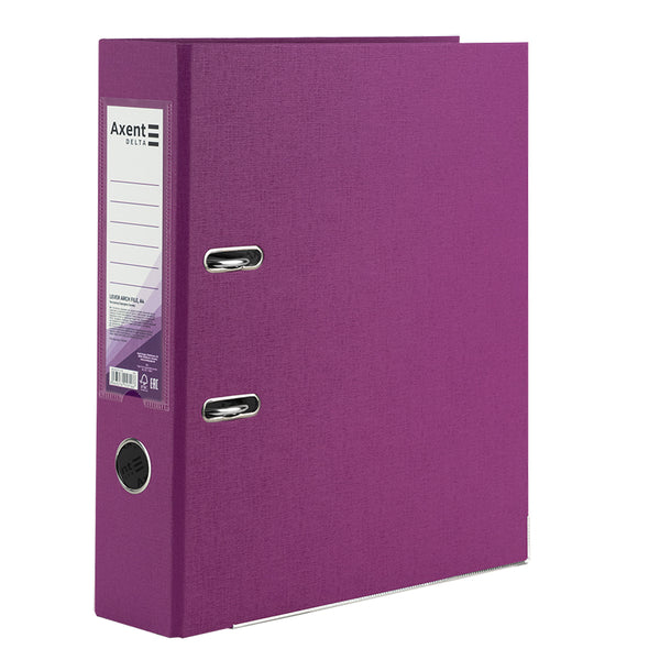 Папка-регистратор Axent Delta D1714-26P, односторонняя, A4, 75 мм, разобранная, сиреневая
