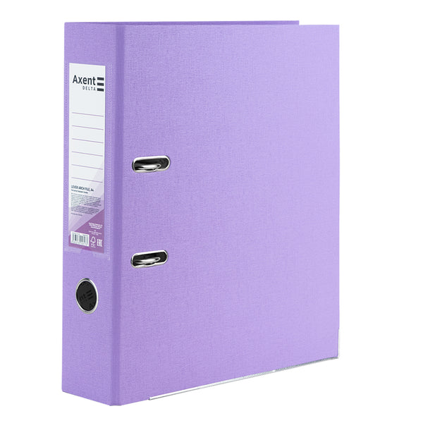 Папка-регистратор Axent Delta D1714-36C, односторонняя, A4, 75 мм, собранная, Pastelini, сиреневая