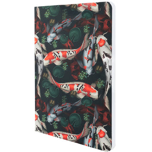 Книга записная Axent Fish 8700-1-A, А5, 80 листов, клетка, красно-зеленая