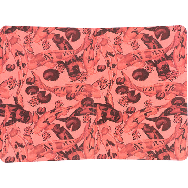 Книга записная Axent Fish 8700-1-A, А5, 80 листов, клетка, красно-зеленая