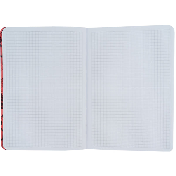 Книга записная Axent Fish 8700-1-A, А5, 80 листов, клетка, красно-зеленая