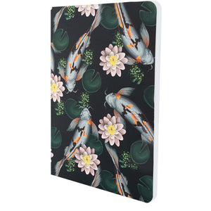 Книга записна Axent Fish 8700-2-A, А5, 80 аркушів, клітинка, зелено-біла