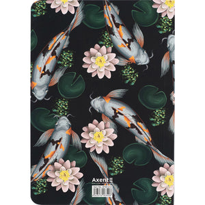 Книга записна Axent Fish 8700-2-A, А5, 80 аркушів, клітинка, зелено-біла