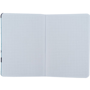 Книга записная Axent Fish 8700-4-A, А5, 80 листов, клетка, голубовато-красная