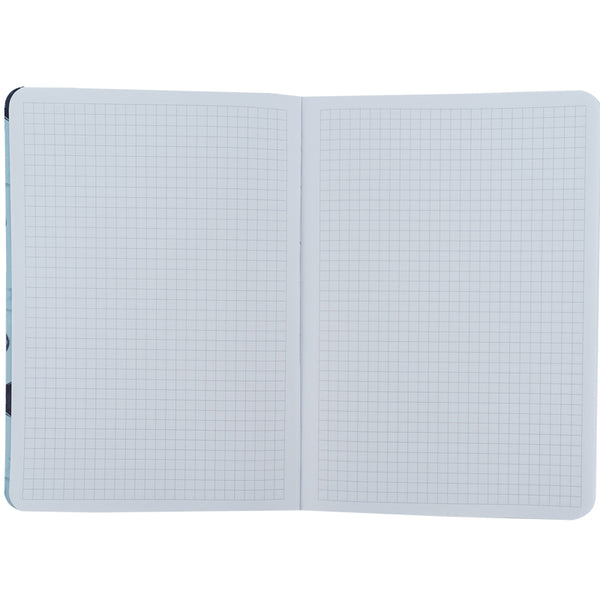 Книга записная Axent Fish 8700-4-A, А5, 80 листов, клетка, голубовато-красная