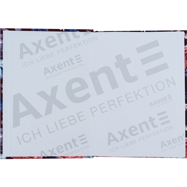 Книга записна Axent Bloom 8456-3-A, А5, 96 аркушів, клітинка, тверда обкладинка, фіолетова