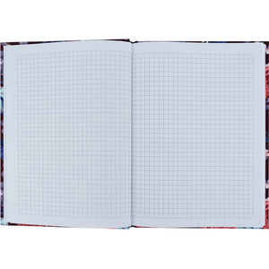 Книга записна Axent Bloom 8456-3-A, А5, 96 аркушів, клітинка, тверда обкладинка, фіолетова