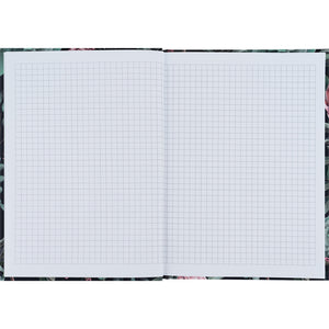 Книга записная Axent Bloom 8456-4-A, А5, 96 листов, клетка, твердая обложка, зеленая