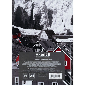Книга записная Axent R&B Houses 8457-1-A, А5, 96 листов, клетка, твердая обложка