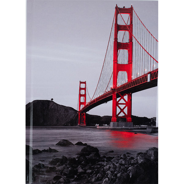 Книга записная Axent R&B Bridge 8457-3-A, А5, 96 листов, клетка, твердая обложка