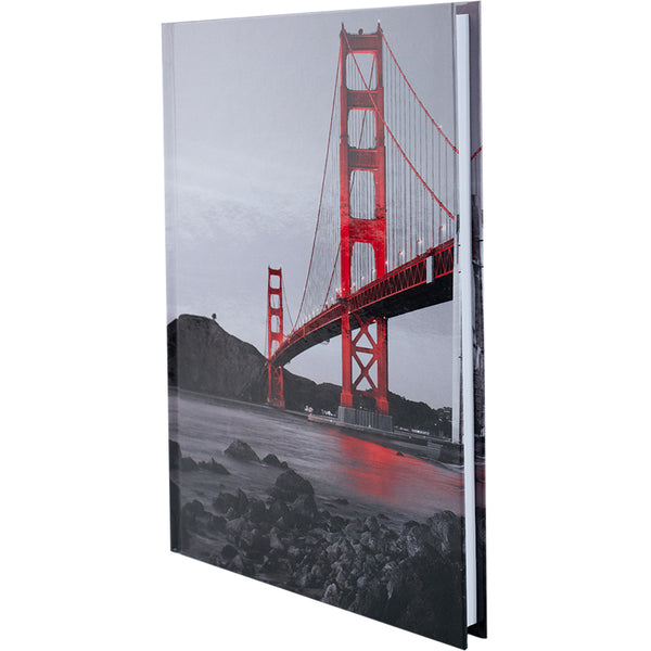 Книга записная Axent R&B Bridge 8457-3-A, А5, 96 листов, клетка, твердая обложка