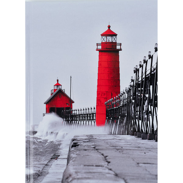 Книга записная Axent R&B Lighthouse 8457-4-A, А5, 96 листов, клетка, твердая обложка