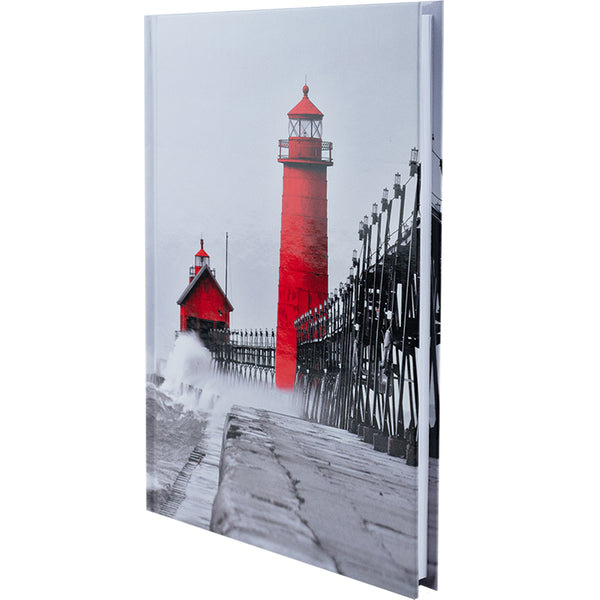 Книга записная Axent R&B Lighthouse 8457-4-A, А5, 96 листов, клетка, твердая обложка