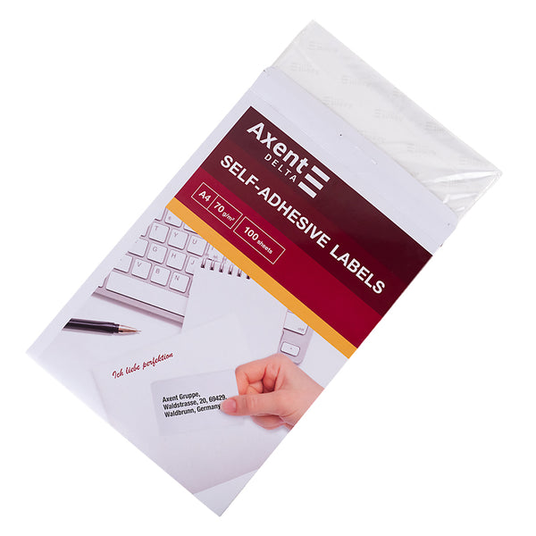 Самоклеящиеся этикетки Axent Delta D4461-A, 100 листов A4, 105x148,5мм, 4шт/л.
