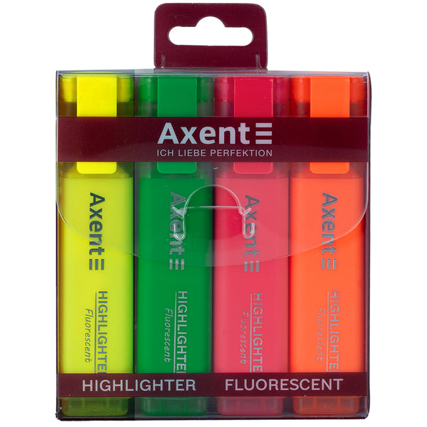 Маркер Axent Highlighter 2537-40-A, 1-5 мм, клиноподібний, набір