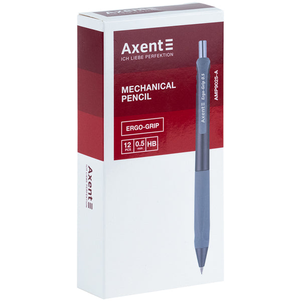 Олівець механічний Axent Ergo-Grip AMP9025-A з гумкою, HB, 0.5 мм