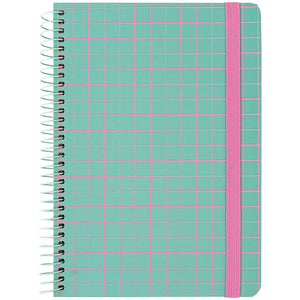 Блокнот на спiралi Axent 8460-1-A, А5, 120 аркушів, клітинка, тверда обкладинка, м'ятний