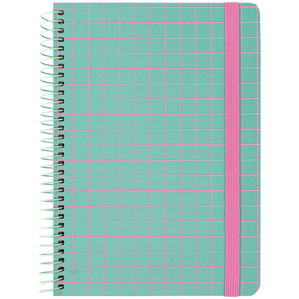 Блокнот на спiралi Axent 8460-1-A, А5, 120 аркушів, клітинка, тверда обкладинка, м'ятний