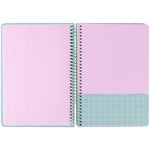 Блокнот на спiралi Axent 8460-1-A, А5, 120 аркушів, клітинка, тверда обкладинка, м'ятний