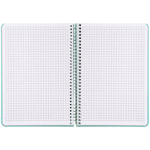 Блокнот на спiралi Axent 8460-1-A, А5, 120 аркушів, клітинка, тверда обкладинка, м'ятний