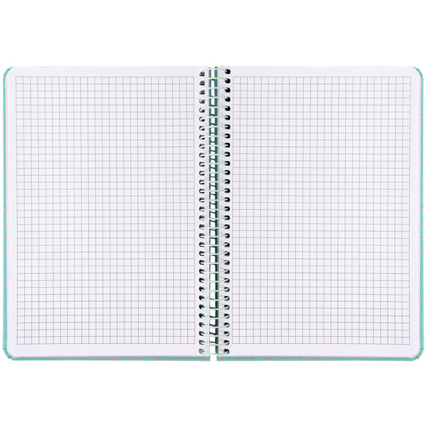 Блокнот на спiралi Axent 8460-1-A, А5, 120 аркушів, клітинка, тверда обкладинка, м'ятний