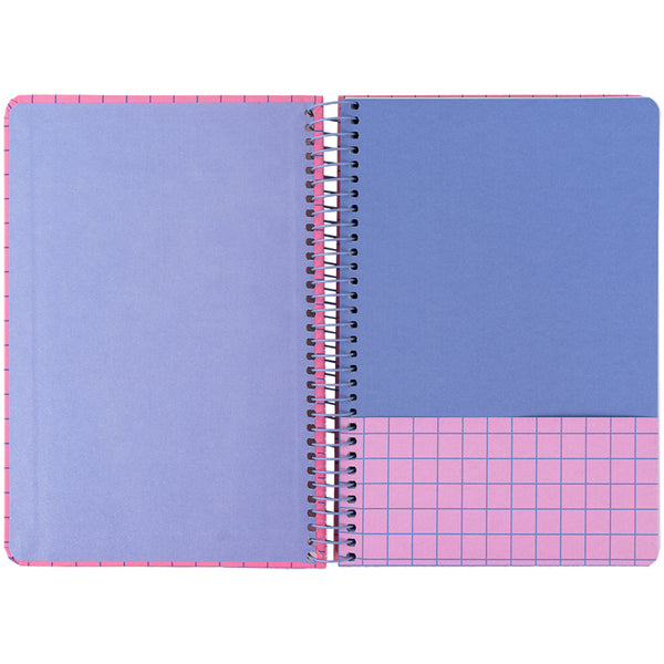 Блокнот на спiралi Axent 8460-2-A, А5, 120 аркушів, клітинка, тверда обкладинка, рожевий