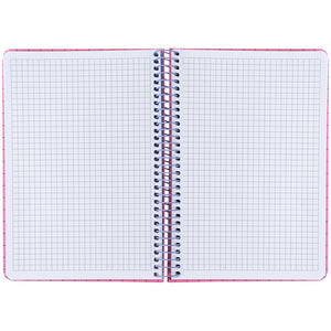 Блокнот на спiралi Axent 8460-2-A, А5, 120 аркушів, клітинка, тверда обкладинка, рожевий