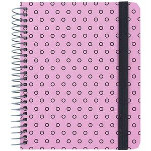 Блокнот на спiралi Axent 8461-1-A, B6+, 120 аркушів, клітинка, тверда обкладинка, рожевий