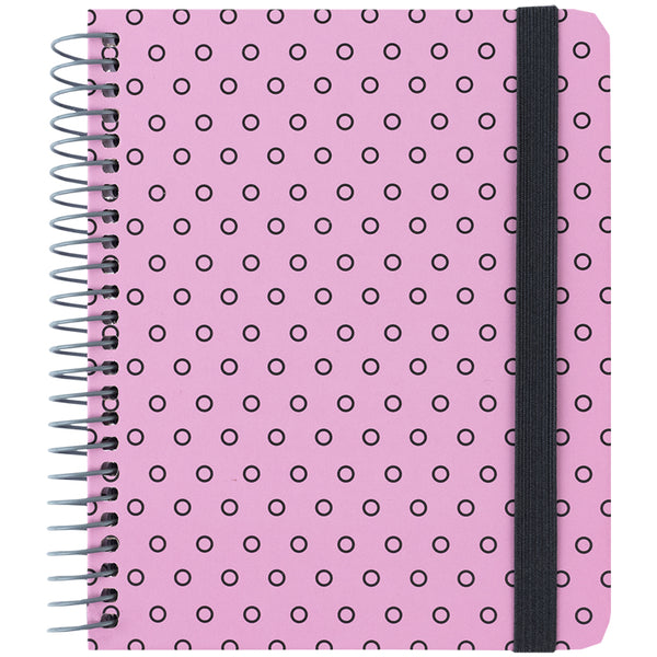 Блокнот на спiралi Axent 8461-1-A, B6+, 120 аркушів, клітинка, тверда обкладинка, рожевий