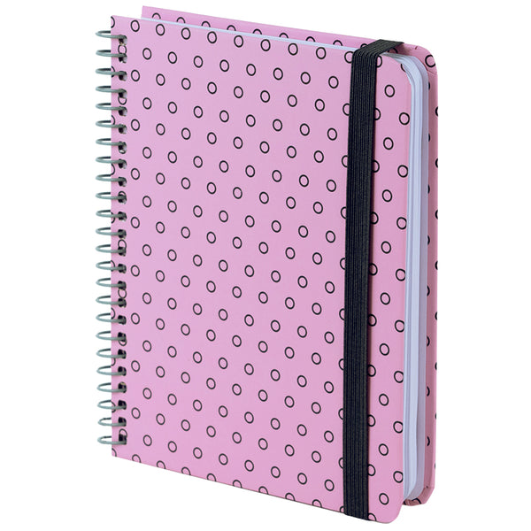 Блокнот на спiралi Axent 8461-1-A, B6+, 120 аркушів, клітинка, тверда обкладинка, рожевий