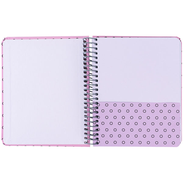 Блокнот на спiралi Axent 8461-1-A, B6+, 120 аркушів, клітинка, тверда обкладинка, рожевий
