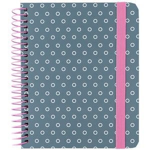 Блокнот на спiралi Axent 8461-2-A, B6+, 120 аркушів, клітинка, тверда обкладинка, сірий