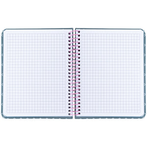 Блокнот на спiралi Axent 8461-2-A, B6+, 120 аркушів, клітинка, тверда обкладинка, сірий