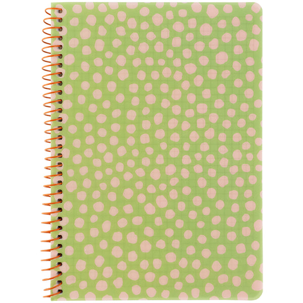 Блокнот на спiралi Axent 8462-1-A, А5, 80 аркушів, клітинка, пластикова обкладинка, салатовий