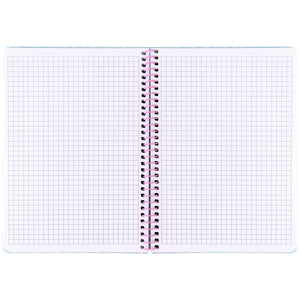 Блокнот на спiралi Axent 8462-2-A, А5, 80 аркушів, клітинка, пластикова обкладинка, блакитний