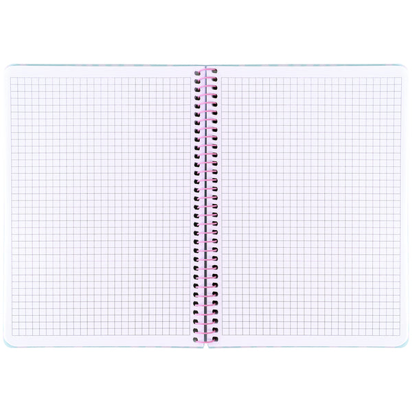 Блокнот на спiралi Axent 8462-2-A, А5, 80 аркушів, клітинка, пластикова обкладинка, блакитний