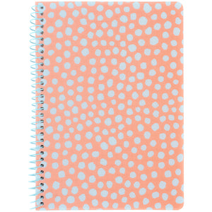 Блокнот на спiралi Axent 8462-3-A, А5, 80 аркушів, клітинка, пластикова обкладинка, персиковий
