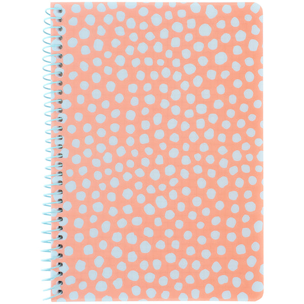 Блокнот на спiралi Axent 8462-3-A, А5, 80 аркушів, клітинка, пластикова обкладинка, персиковий