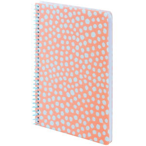 Блокнот на спiралi Axent 8462-3-A, А5, 80 аркушів, клітинка, пластикова обкладинка, персиковий