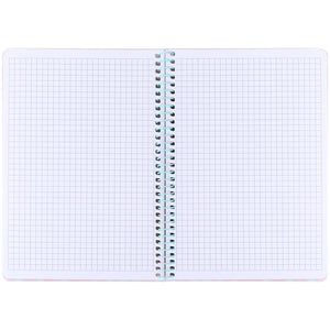 Блокнот на спiралi Axent 8462-3-A, А5, 80 аркушів, клітинка, пластикова обкладинка, персиковий