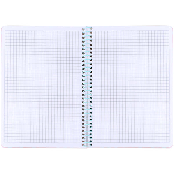 Блокнот на спiралi Axent 8462-3-A, А5, 80 аркушів, клітинка, пластикова обкладинка, персиковий