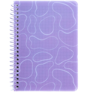 Блокнот на спiралi Axent 8463-1-A, B6, 80 аркушів, клітинка, пластикова обкладинка, фіолетовий