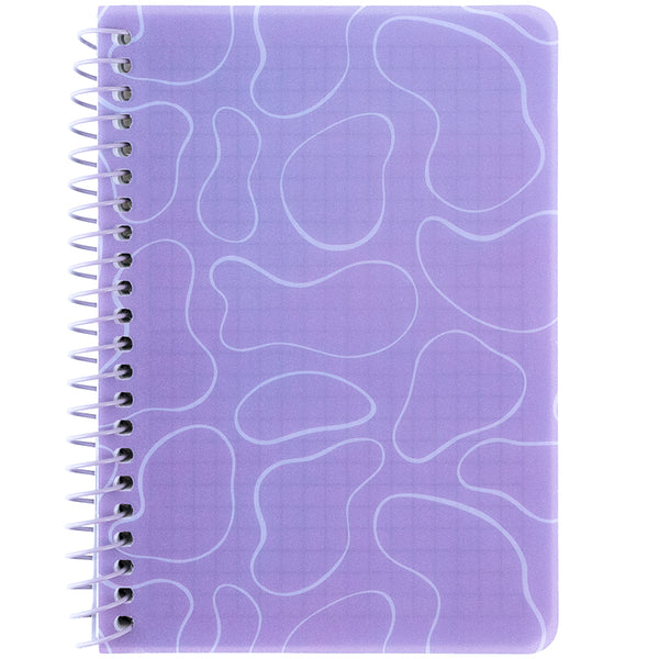 Блокнот на спiралi Axent 8463-1-A, B6, 80 аркушів, клітинка, пластикова обкладинка, фіолетовий