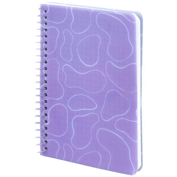 Блокнот на спiралi Axent 8463-1-A, B6, 80 аркушів, клітинка, пластикова обкладинка, фіолетовий
