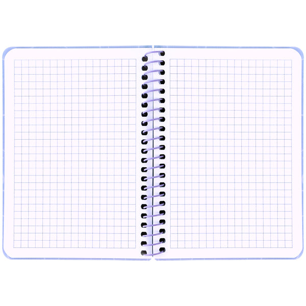 Блокнот на спiралi Axent 8463-1-A, B6, 80 аркушів, клітинка, пластикова обкладинка, фіолетовий