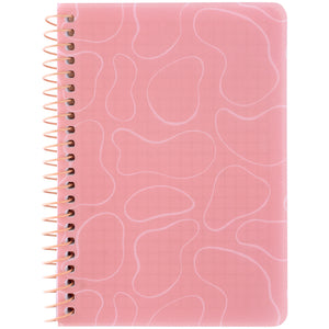 Блокнот на спiралi Axent 8463-2-A, B6, 80 аркушів, клітинка, пластикова обкладинка, рожевий
