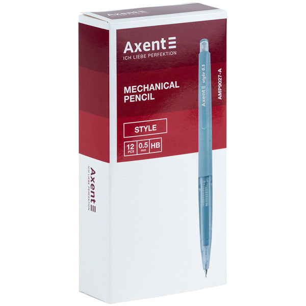 Олівець механічний Axent Style AMP9027-A з гумкою, HB, 0.5 мм
